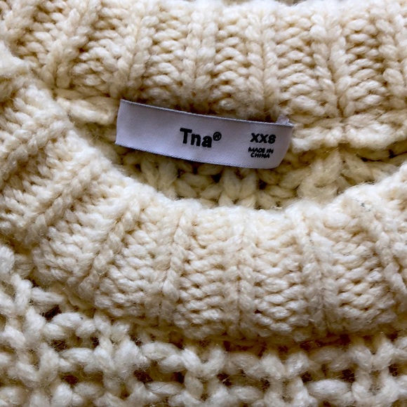 TNA wool blend laguna sweater XXS white color - Picture 5 of 7